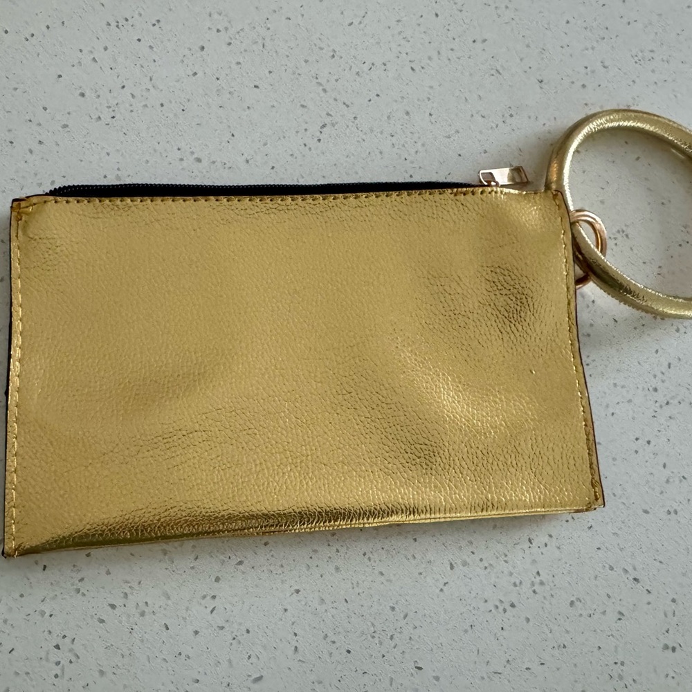 Gold Wristlet Pouch